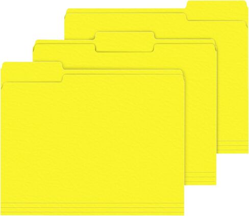 File Folder, PANDRI 120 Pack File Folder, 1/3 Cut Tab, Letter Size, Filing Folder for Office School Business,Orange in Saudi Arabia