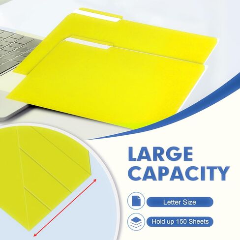 File Folder, PANDRI 120 Pack File Folder, 1/3 Cut Tab, Letter Size, Filing Folder for Office School Business,Orange in Saudi Arabia