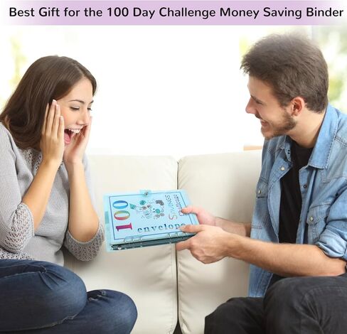 تحدي توفير المال في 100 ظرف، مجلد توفير المال، كتاب تحديات التوفير الممتع مع مغلفات، توفير المال مقاس A5، كتاب الميزانية للعائلة، مجلد الميزانية مع مظاريف نقدية لتوفير 5050 دولارًا وقلمًا in Saudi Arabia