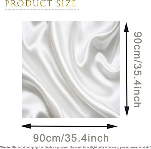ZMC 3PCS Satin Square Head Scarf, 35’’ Hair Silk Scarves Solid Color Large Satin Hair Scarves Bandanas Square Silk Hair Wrap Neck Scarf for Women(A) in Saudi Arabia