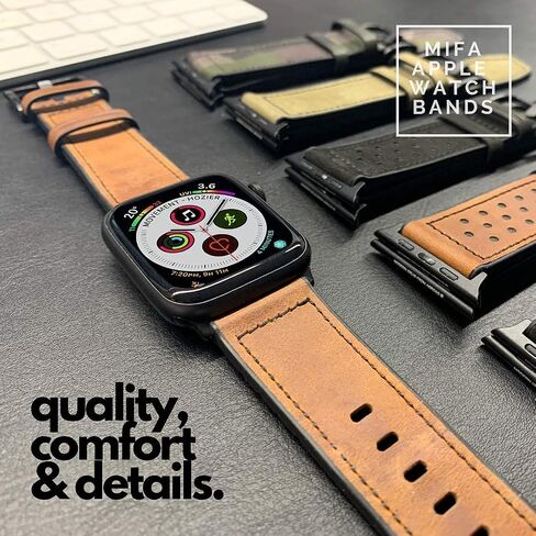 متوافق مع سوار ساعة Apple مقاس 49 مم 46 مم 45 مم 44 مم 42 مم، أساور iWatch المصنوعة من جلد السيليكون الهجين للرجال والنساء، حزام iWatch الرياضي القديم البديل للسلسلة Ultra 2 1 10 9 8 7 6 5 SE in Kuwait