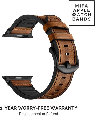 متوافق مع سوار ساعة Apple مقاس 49 مم 46 مم 45 مم 44 مم 42 مم، أساور iWatch المصنوعة من جلد السيليكون الهجين للرجال والنساء، حزام iWatch الرياضي القديم البديل للسلسلة Ultra 2 1 10 9 8 7 6 5 SE in Kuwait