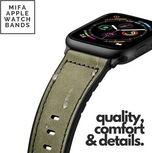 متوافق مع سوار ساعة Apple مقاس 49 مم 46 مم 45 مم 44 مم 42 مم، أساور iWatch المصنوعة من جلد السيليكون الهجين للرجال والنساء، حزام iWatch الرياضي القديم البديل للسلسلة Ultra 2 1 10 9 8 7 6 5 SE in Kuwait