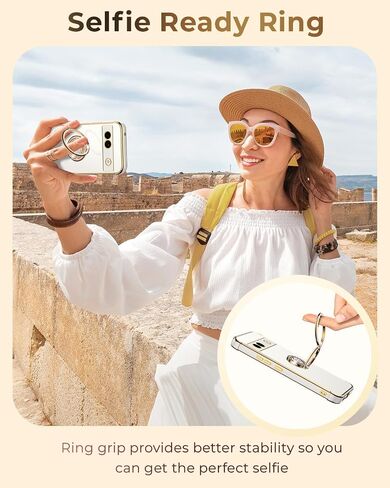 حافظة XYZ لهاتف Google Pixel 9 Pro XL مع حامل، حافظة Pixel 9 Pro XL مع حلقة مزدوجة، حافظة واقية فاخرة على شكل قلب للسيدات والفتيات لهاتف Google Pixel 9 Pro XL، أسود in Kuwait