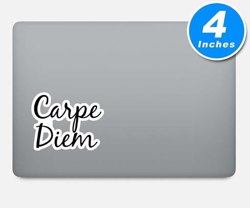 Carpe Diem Sticker Motivational Quotes Stickers - 3 Pack - Set of 2.5, 3 and 4 Inch Vinyl Laptop Stickers - for Laptop, Phone, Water Bottle, Car & More Decal (3 Pack) S214665-3Pack in Saudi Arabia