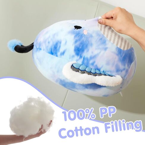 Houwsbaby 12" Light Up Butterfly Plush Pillow with LED Blue Butterfly Stuffed Animal Plush Toy Plushie Toy Squishy Pillow Birthday Christmas Valentine Gifts for Kids Boys Girls in Saudi Arabia