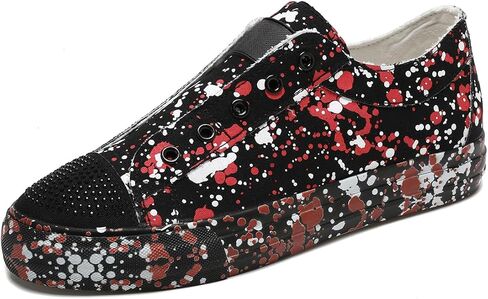 Women Loafer Slip on Sneakers Canvas Shoes Low Fashion Comfortable Walking Shoes in Saudi Arabia