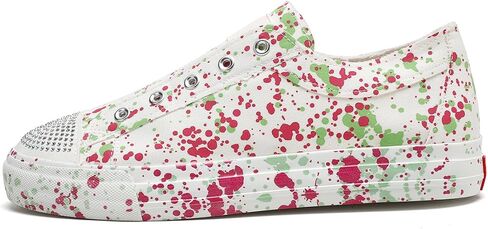 Women Loafer Slip on Sneakers Canvas Shoes Low Fashion Comfortable Walking Shoes in Saudi Arabia