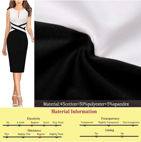 VFSHOW Womens Wear to Work Fitted Sleeveless Front Zipper Pencil Sheath Dress Business Party Office Colorblock Crisscross Waist Flattering Bodycon Dress (Hot Pink, XX-Large) 10720 HPIK XXL in Saudi Arabia