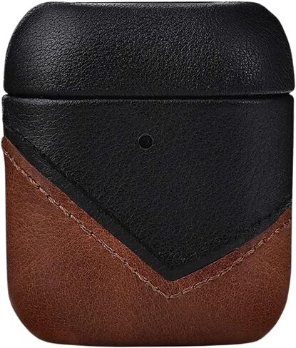 Bullstrap Premium Leather Case Compatible with Apple AirPods 1 & 2, Wireless Charging, Two-Piece Design, Terra in Saudi Arabia