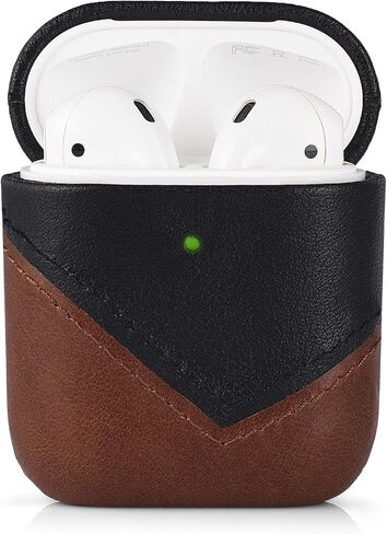 Bullstrap Premium Leather Case Compatible with Apple AirPods 1 & 2, Wireless Charging, Two-Piece Design, Terra in Saudi Arabia