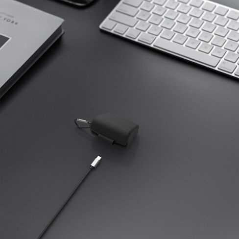 غطاء حافظة من السيليكون من Geekria متوافق مع سماعات الأذن اللاسلكية Audio-Technica ATH-TWX9، غطاء جلدي لسماعات الأذن، حقيبة حمل واقية مع خطاف سلسلة مفاتيح، منفذ شحن يمكن الوصول إليه (أسود) in Saudi Arabia
