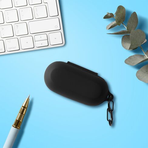kwmobile Silicone Cover Compatible with Anker Soundcore Life A1 - Case Cover Stick-On Skin with Clip - Black in Saudi Arabia