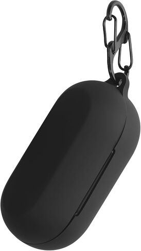 kwmobile Silicone Cover Compatible with Anker Soundcore Life A1 - Case Cover Stick-On Skin with Clip - Black in Saudi Arabia