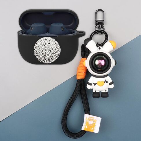 Cartoon Silicion Earphones Case for Jabra Elite 8 Active/Jabra Elite 10 with Keychain, Cute Wireless Bluetooth Shockproof Protector Cover Earphone Charging Box (Green A) in Saudi Arabia