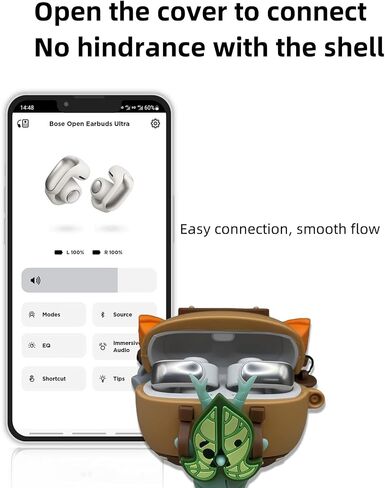 [3 في 1] حافظة TSVSXS اللطيفة متوافقة مع سماعات الأذن Bose Ultra Open مع سلسلة مفاتيح، غطاء واقٍ من السيليكون Anime Bose Ultra Open Ear للأطفال مع مجموعة تنظيف in Saudi Arabia