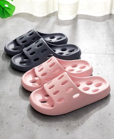 Shower Slippers for Women and Men, Quick Drying Pool Slides Lightweight Beach Sandals with Drain Holes in Saudi Arabia