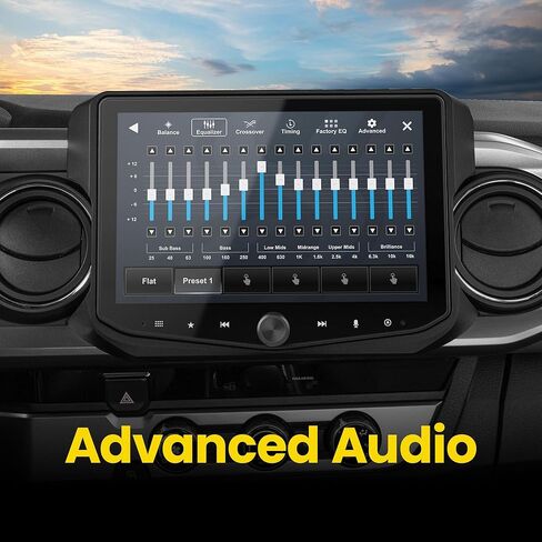 Stinger HORIZON10 10.1 بوصة Toyota Tacoma (2016-23) ستيريو 1280x800 HD راديو يعمل باللمس، Apple CarPlay/Android Auto لاسلكي، بلوتوث 5.1، شاشة IP65 مقاومة للطقس، HDMI، 4 كاميرا و3 مداخل USB in Kuwait