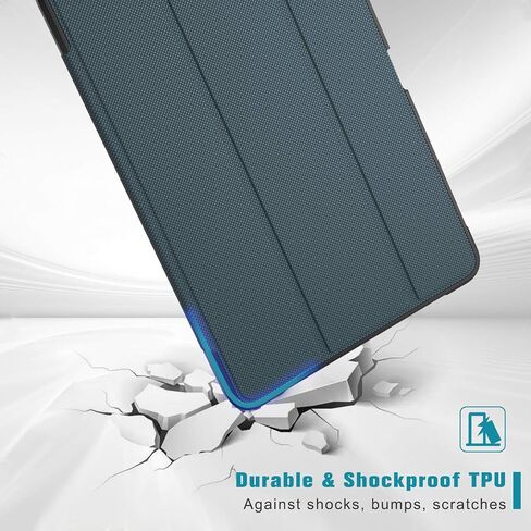 ProCase for Galaxy Tab A7 Case 10.4 Inch 2020 (SM-T500/T505/T507), Full-Body Tri-fold Shockproof TPU with Built-in Screen Protector -Black in Saudi Arabia