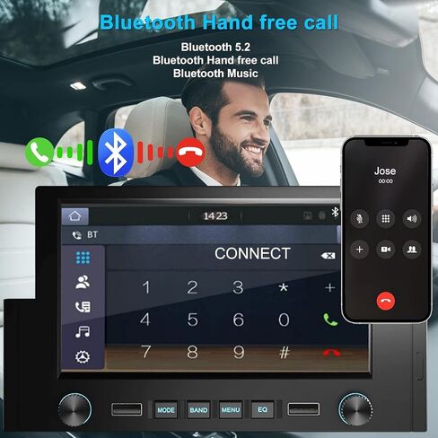 2024 أحدث ستيريو سيارة مزدوج الدين مقاس 7 بوصة لأجهزة Apple Carplay اللاسلكية وAndroid Auto مع التحكم الصوتي، Bluetooth5.2، MirrorLink، راديو السيارة مع كاميرا احتياطية، شاشة لمس عالية الدقة SWC/USB/SD AM/FM/AUX/TF in Saudi Arabia