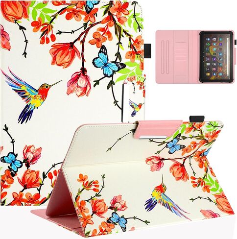 Universal Android Case for 9.0"-10.5" Inch Tablet, Multi-Angle Viewing Stand Case Cover for 9" 9.7" 10" 10.1" 10.5" Touchscreen Tablet with Multiple Viewing Angles,Painted Bird in Saudi Arabia