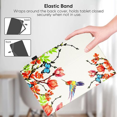 Universal Android Case for 9.0"-10.5" Inch Tablet, Multi-Angle Viewing Stand Case Cover for 9" 9.7" 10" 10.1" 10.5" Touchscreen Tablet with Multiple Viewing Angles,Painted Bird in Saudi Arabia