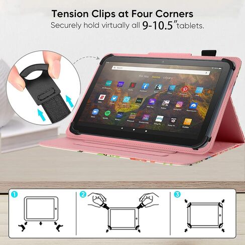 Universal Android Case for 9.0"-10.5" Inch Tablet, Multi-Angle Viewing Stand Case Cover for 9" 9.7" 10" 10.1" 10.5" Touchscreen Tablet with Multiple Viewing Angles,Painted Bird in Saudi Arabia