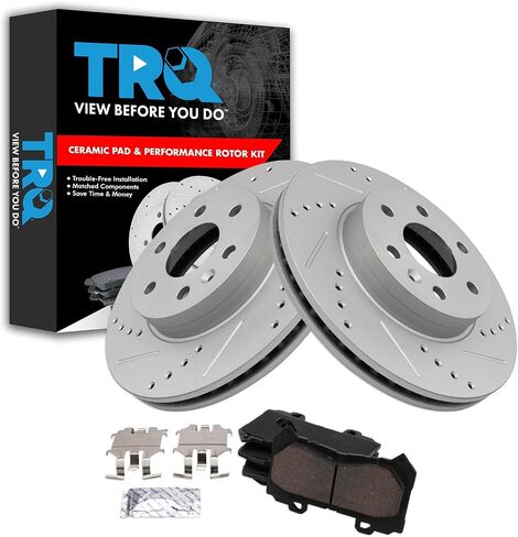 Performance Drilled & Slotted Brake Rotor & Posi Ceramic Pad Front Set in Saudi Arabia