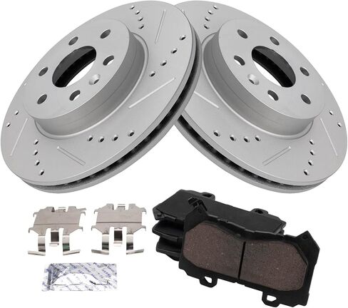 Performance Drilled & Slotted Brake Rotor & Posi Ceramic Pad Front Set in Saudi Arabia