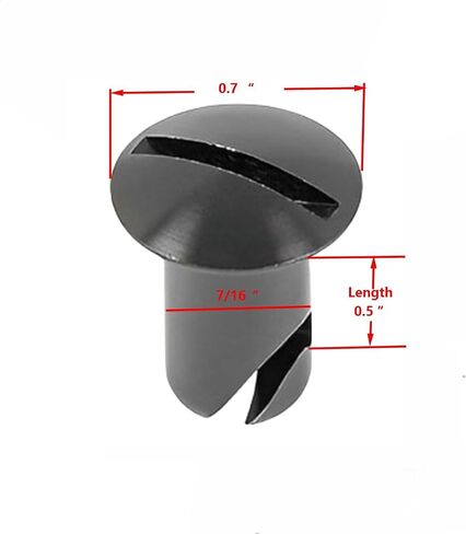 .500 Grip 7/16" Aluminum Button Oval Head Turn Quarter Dzus Fasteners (20 Pack-Chrome) in Saudi Arabia
