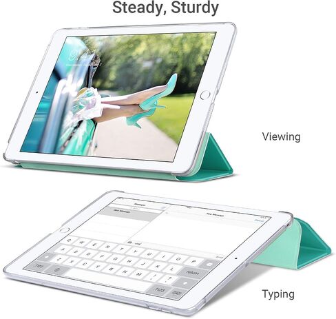ULAK iPad 5th/6th Generation Case, Slim Protective Polka Dot Hard Back Cover, Auto Sleep/Wake, Viewing & Typing Stand Mode, Lavender, Compatible with iPad 9.7 2018/2017 in Saudi Arabia