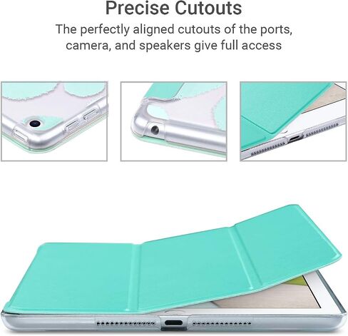 ULAK iPad 5th/6th Generation Case, Slim Protective Polka Dot Hard Back Cover, Auto Sleep/Wake, Viewing & Typing Stand Mode, Lavender, Compatible with iPad 9.7 2018/2017 in Saudi Arabia