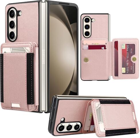 for Samsung Galaxy Z Fold 5 Case Wallet RFID Blocking Magnetic Closure 360 Shockproof Protection Drop Absorption Heavy Duty Leather Phone Cover with Card Holder for Samsung Galaxy Z Fold 5 in Saudi Arabia