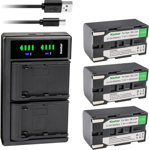 Kastar 4-Pack SB-L320 Battery and LTD2 USB Charger Replacement for Samsung SB-L160 SBL160, SB-L320 SBL320, SB-L480 SBL480, SB-L110A SBL110A (NOT Compatible SB-L110) Battery, Medion MD9014, VP-SCD55 in Saudi Arabia