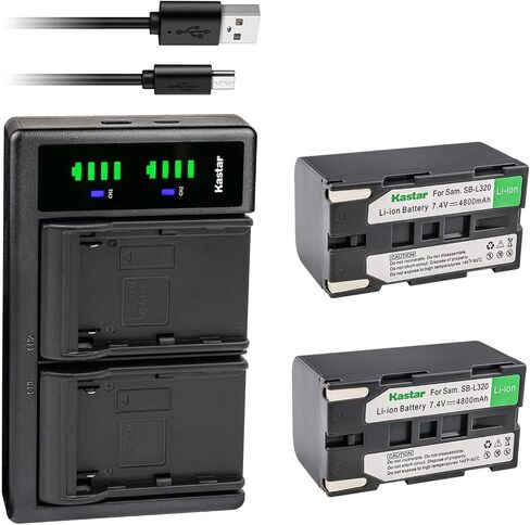 Kastar 4-Pack SB-L320 Battery and LTD2 USB Charger Replacement for Samsung SB-L160 SBL160, SB-L320 SBL320, SB-L480 SBL480, SB-L110A SBL110A (NOT Compatible SB-L110) Battery, Medion MD9014, VP-SCD55 in Saudi Arabia