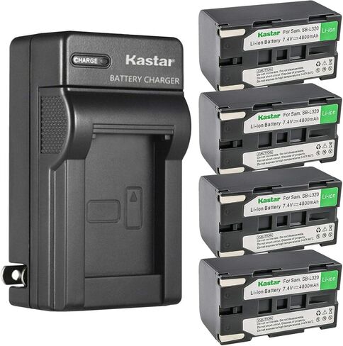 Kastar 3-Pack SB-L320 Battery and AC Wall Charger Replacement for Samsung VP-W90, VP-W95D, VP-W97, SC-L520, SC-L530, SC-L550, SC-L600, SC-L610, SC-L630, SC-L650, SC-L700, SC-L710, SC-L750, SC-L770 in Saudi Arabia