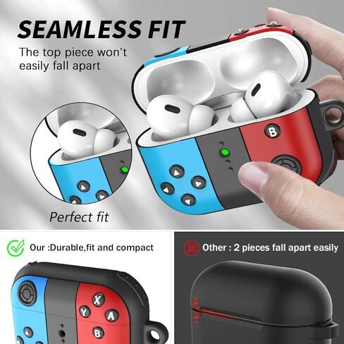 غطاء حافظة AirPods Pro، غطاء كرتوني لطيف ثلاثي الأبعاد مضحك للأطفال والبنات والمراهقين والأولاد، تصميم لوحة الألعاب، حافظات جلدية ناعمة من السيليكون لشخصيات Airpods pro (إصدار 2019) in Kuwait