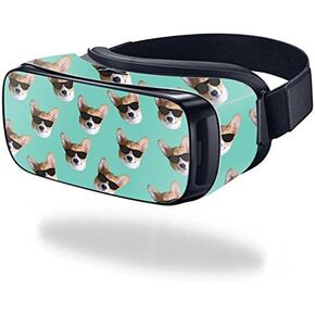 MightySkins Skin Compatible with Samsung Gear VR – Cool Corgi | Protective, Durable, and Unique Vinyl Decal wrap Cover | Easy to Apply, Remove, and Change Styles | Made in The USA