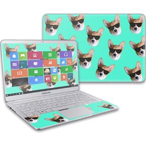 MightySkins Skin Compatible with Samsung Notebook 9 – Cool Corgi | Protective, Durable, and Unique Vinyl Decal wrap Cover | Easy to Apply, Remove, and Change Styles | Made in The USA