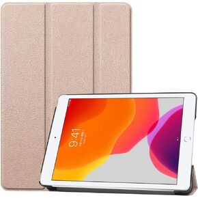 Cover for Apple iPad 10.2 7th 8th 9th(2019/2020/2021 Release),Slim Folio Stand Leather Case for iPad A2197 A2198 A2200 A2270 A2428 A2429 A2430 A2602 A2603 A2604 A2605 (KST-Peach red)