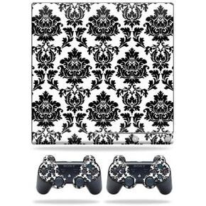 MightySkins Skin Compatible with Sony PlayStation 3 Slim Console wrap Sticker Skins Vintage Damask