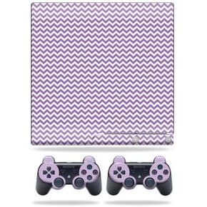 MightySkins Skin Compatible with Sony Playstation 3 Slim Console wrap Sticker Skins Lavender Chevron