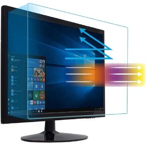 واقي شاشة مضاد للتوهج ومضاد للضوء الأزرق من MUBUY-GOL لشاشة تلفزيون سطح المكتب قطرية مقاس 31.5 بوصة و32 بوصة، يقلل من إجهاد العين ويساعدك على النوم بشكل أفضل (27 1/2 × 15 7/16 بوصة)... in Kuwait