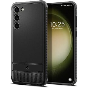 Spigen Rugged Armor Designed for Galaxy S23 Case (2023) [Military-Grade Protection] - Matte Black