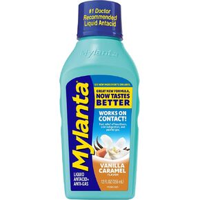 Mylanta Heartburn and Gas Relief, Liquid Antacid, Classic Flavor, 12 Fluid Ounce