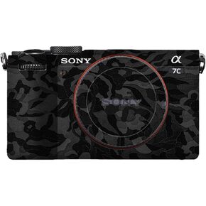 Camera Body Protective Film Compatible with Sony α7C/A7C Camera Camouflage Film Camera Sticker Anti-Scratch Anti-Wear Precision-cut Custom-fit Easy Installation (Starry Matte Black)