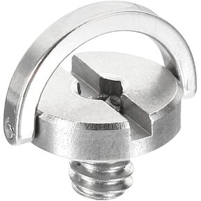 PATIKIL 1/4-20 Thread 11mm Length D-Ring Stainless Steel Camera Fixing Screw, D Shaft Quick Release Plate Screw for Camera Tripod/Monopod, Silver