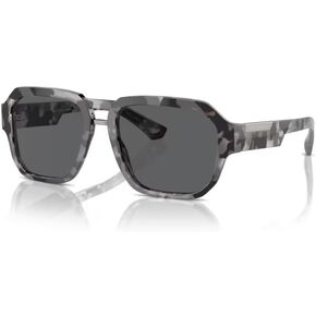 Dolce & Gabbana DG4464 25256G 56MM نظارة شمسية بايلوت سوداء/رمادية مرآة سوداء غير لامعة للرجال + حزمة مع مجموعة نظارات مجانية من Designer iWear