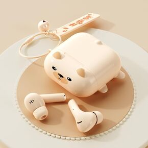 Cute Kids True Wireless Earbuds Girls Ear Buds for Kids for School Earphones with Case for iPhone Android Kawaii Headphones Kid Bluetooht Earbuds for Small Ear Canals Women