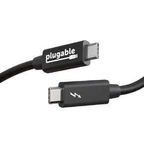 Plugable Windows Transfer Cable 6.6ft (2m), Thunderbolt 10Gbps, Bundled with Bravura Software for Windows PC to PC Migration - Unlimited Uses. Works Between Thunderbolt, USB4 PCs